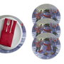 Hermia Set de 4 Manteles Individuales Multicolor de 37 cm